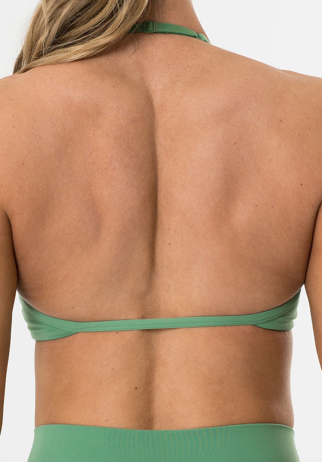 FormLux™ Enhance Halter Sports Bra Avocado