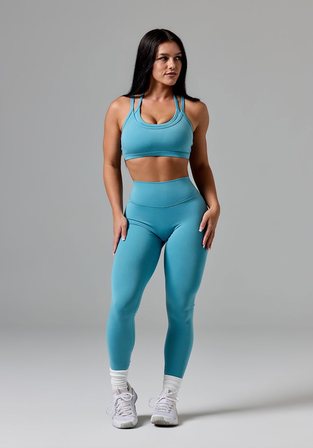 Reluna™ Monochrome Double-Layer Sports Bra Mineral