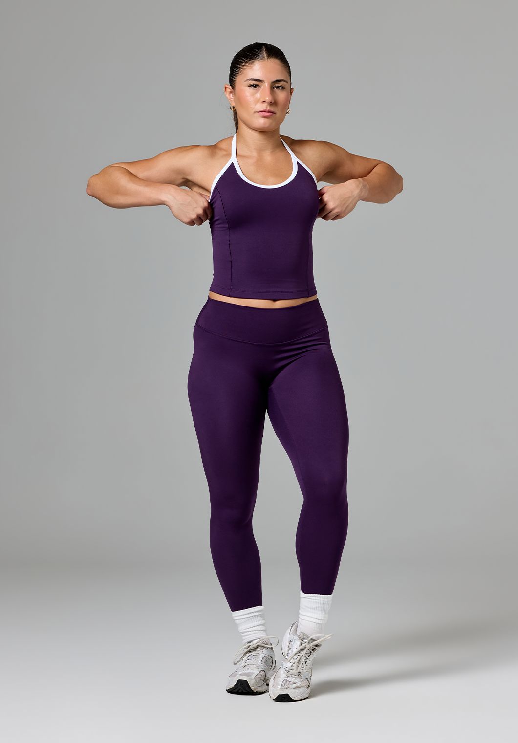 Reluna™ SmoothHold™ Contrast Halter Top Jasmine