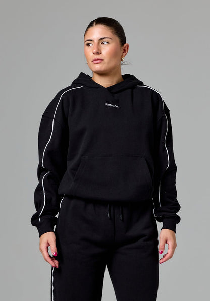 CloudEase™ Oversized Contrast Hoodie Black