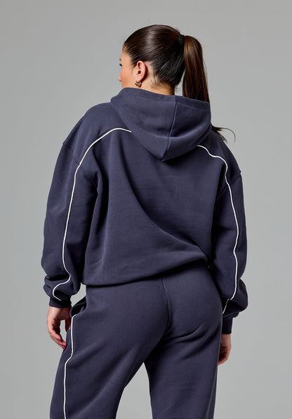 CloudEase™ Oversized Contrast Hoodie Charcoal