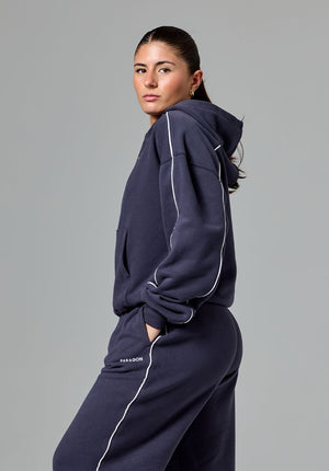 CloudEase™ Oversized Contrast Hoodie Charcoal
