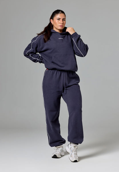CloudEase™ Oversized Contrast Hoodie Charcoal