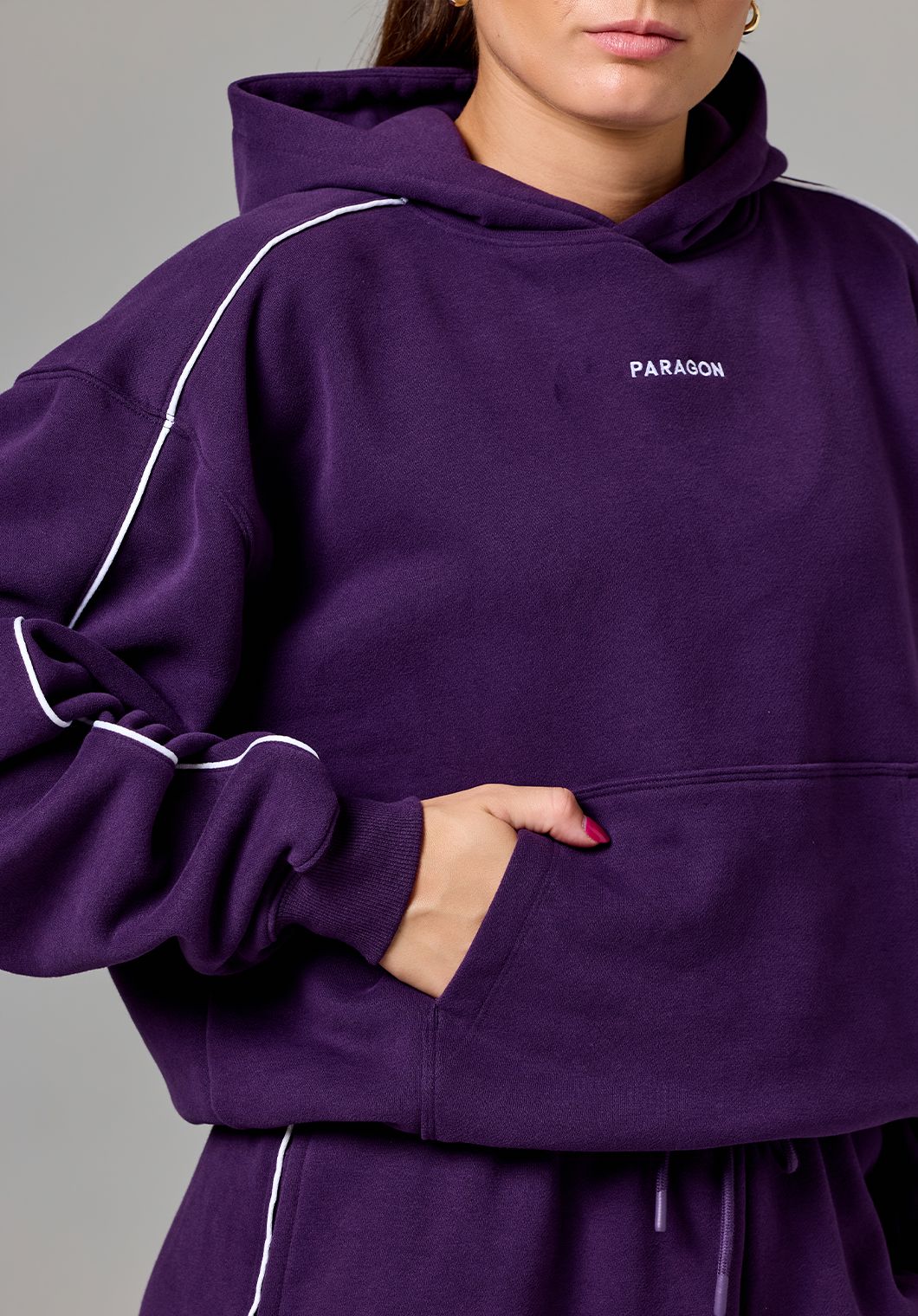 CloudEase™ Oversized Contrast Hoodie Jasmine
