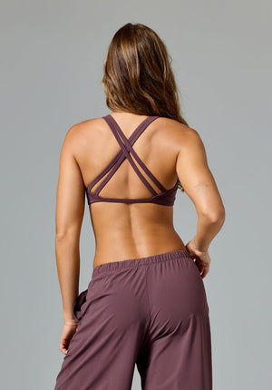 FormLux™ Contour Crossback Sports Bra Cherry Cola