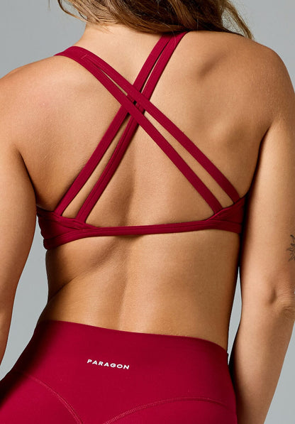 FormLux™ Contour Crossback Sports Bra Red Amaranth