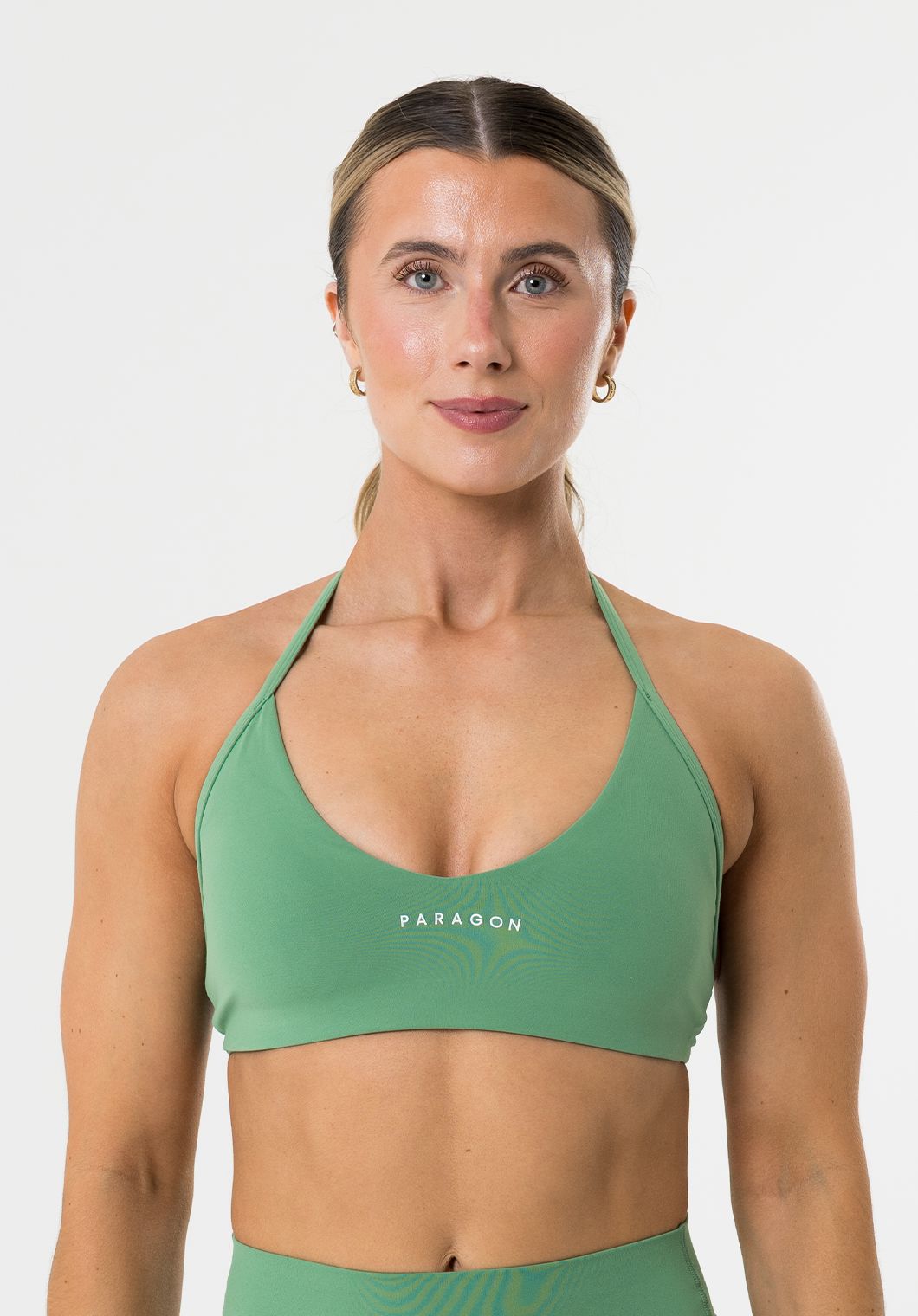 FormLux™ Enhance Halter Sports Bra Avocado
