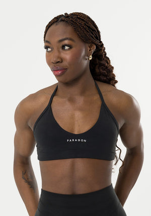 FormLux™ Enhance Halter Sports Bra Black