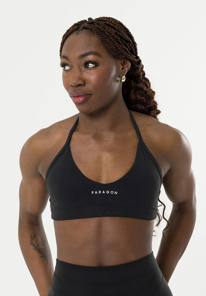 FormLux™ Enhance Halter Sports Bra Black