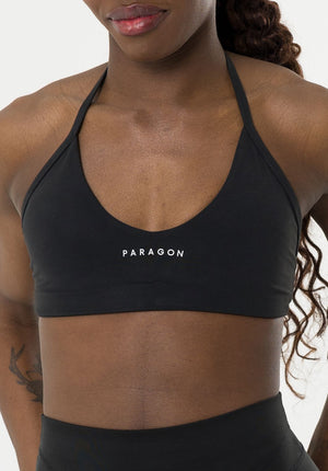 FormLux™ Enhance Halter Sports Bra Black