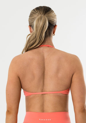 FormLux™ Enhance Halter Sports Bra Juicy Peach