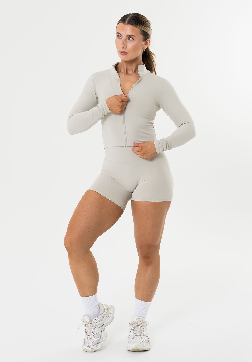 FormLux™ Mid Length Jacket Pearl Grey