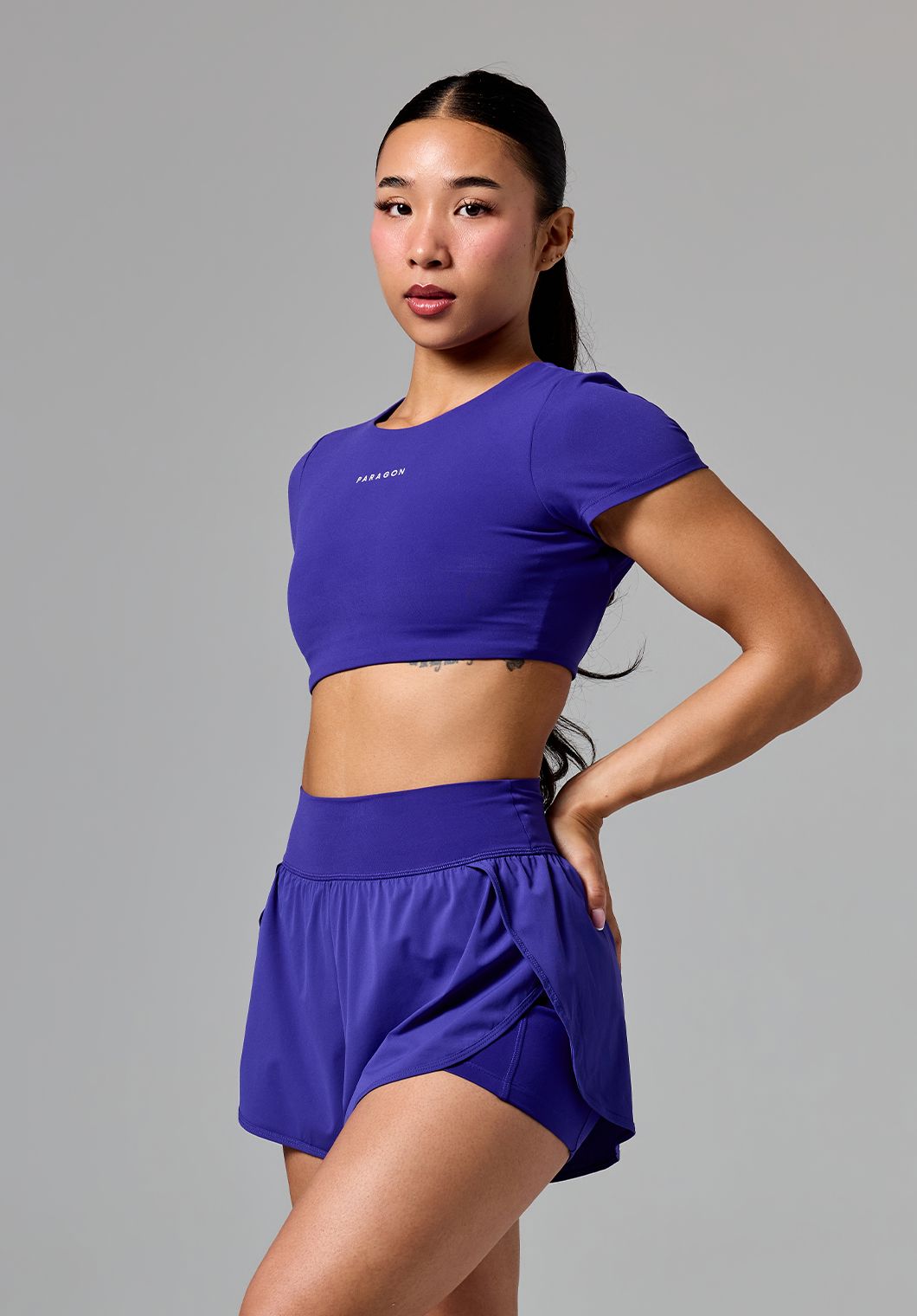 FormLux™ SmoothHold™ Open Back Crop Top Cosmic