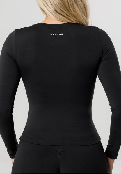 Reluna™ Full Length Long Sleeve Top Black