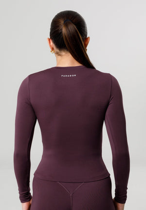 Reluna™ Full Length Long Sleeve Top Fig