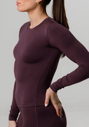 Reluna™ Full Length Long Sleeve Top Fig