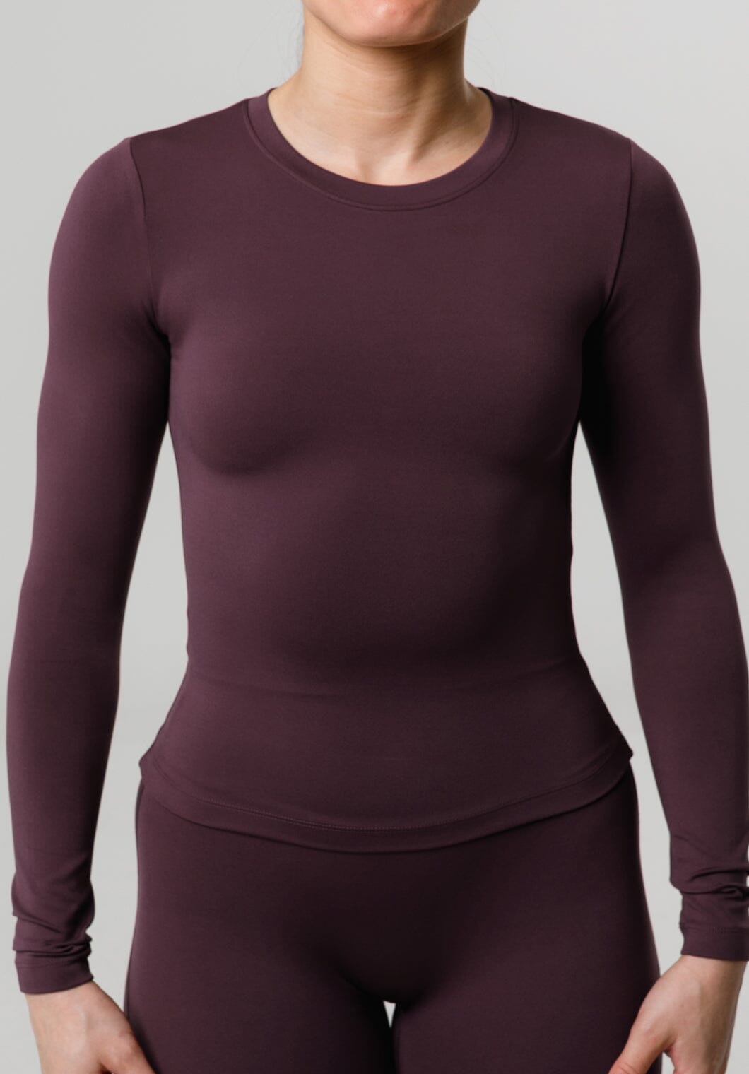Reluna™ Full Length Long Sleeve Top Fig