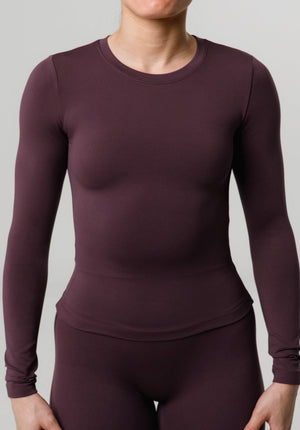 Reluna™ Full Length Long Sleeve Top Fig