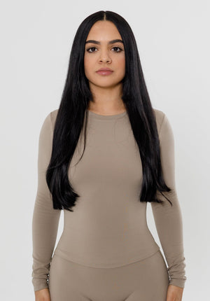 Reluna™ Full Length Long Sleeve Top Honey