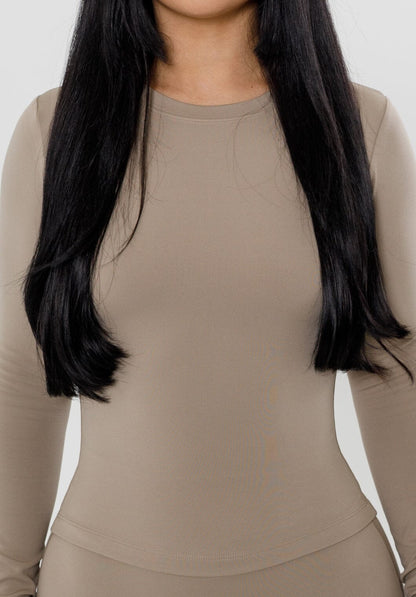 Reluna™ Full Length Long Sleeve Top Honey