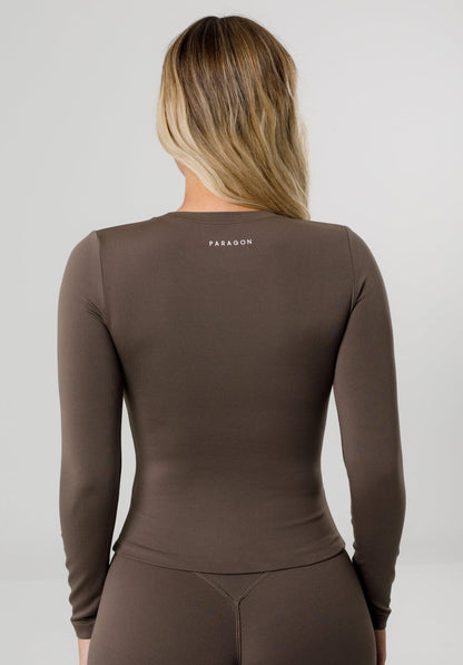 Reluna™ Full Length Long Sleeve Top Truffle