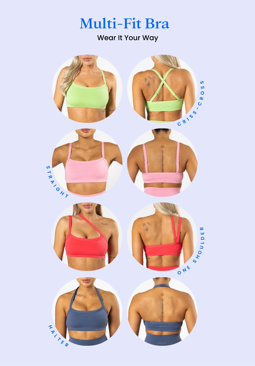 Reluna™ Multi-Fit Sports Bra Black