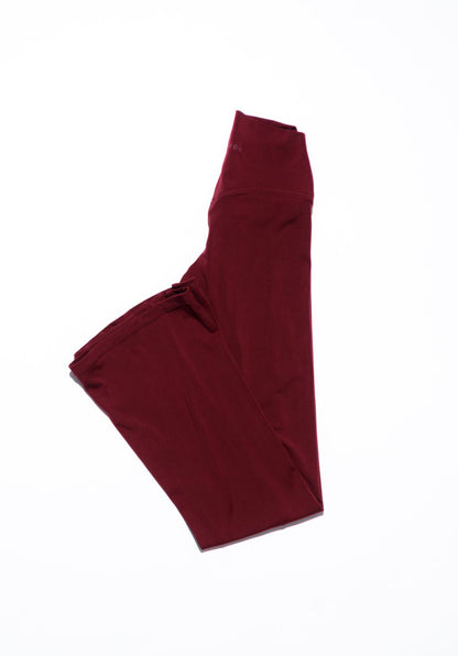 Reluna™ Front Slit Sculptseam® High-Rise Flare Leggings 34" Red Velvet
