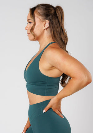 Reluna Ruched Sports Bra Ivy