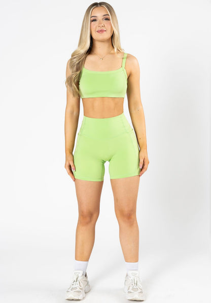 Reluna™ Empower High-Rise Sculptseam® Pocket Short 6” Lime