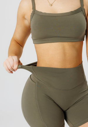 Reluna Empower High-Rise Sculptseam®  Plus Pocket Short 6” Everglades