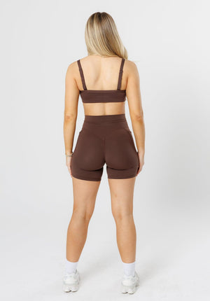 Reluna Empower High-Rise Sculptseam®  Plus Pocket Short 6” Walnut