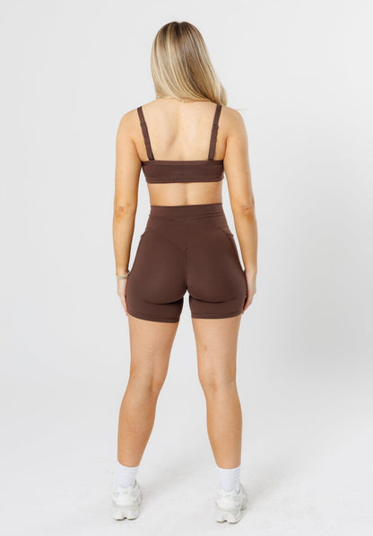 Reluna Empower High-Rise Sculptseam®  Plus Pocket Short 6” Walnut