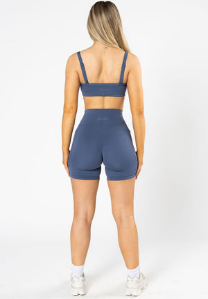 Reluna™ Empower High-Rise Sculptseam® Pocket Short 6” Vintage Indigo