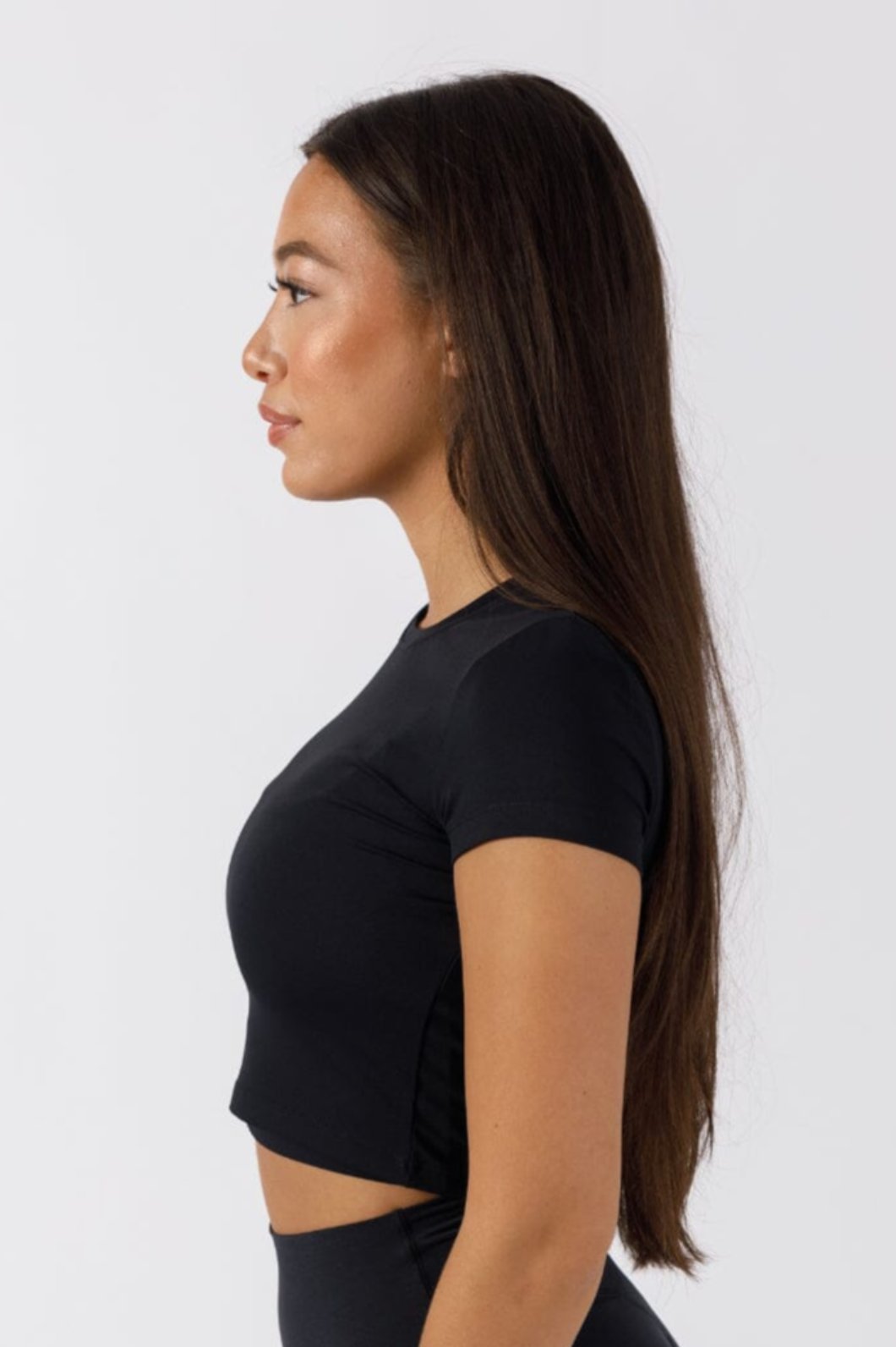 RecStretch Short Sleeve Crop Black