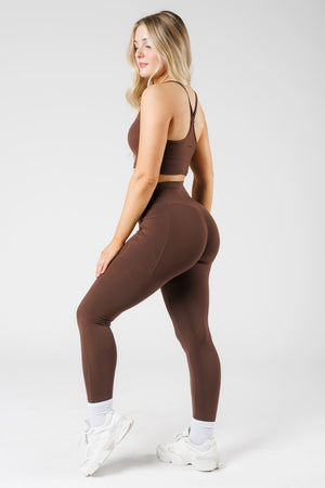 Reluna™  Empower High-Rise Sculptseam® Pocket Legging Walnut