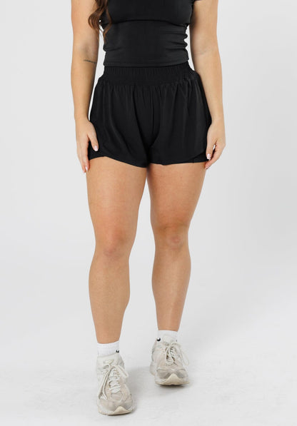 FeatherKnit™ Momentum High-Rise Trackshort Black