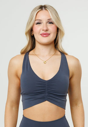 Reluna™ Ruched Sports Bra Charcoal
