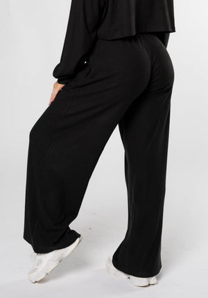 CozyRib™ Daydream Sculptseam® Wide Leg Pant Black