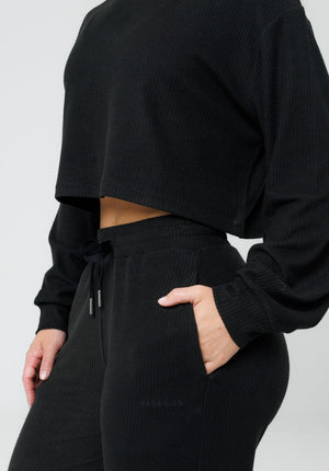CozyRib™ Daydream Wide Leg Pant Black