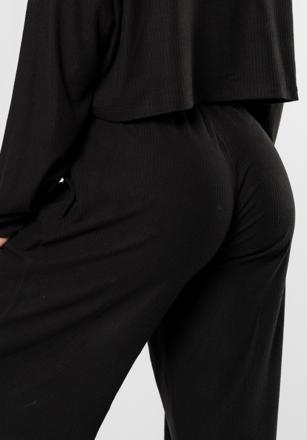 CozyRib™ Daydream Sculptseam® Wide Leg Pant Black