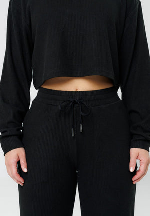 CozyRib™ Daydream Wide Leg Pant Black