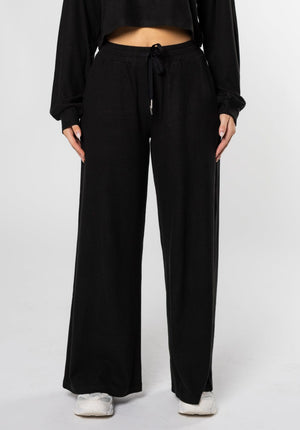 CozyRib™ Daydream Sculptseam® Wide Leg Pant Black
