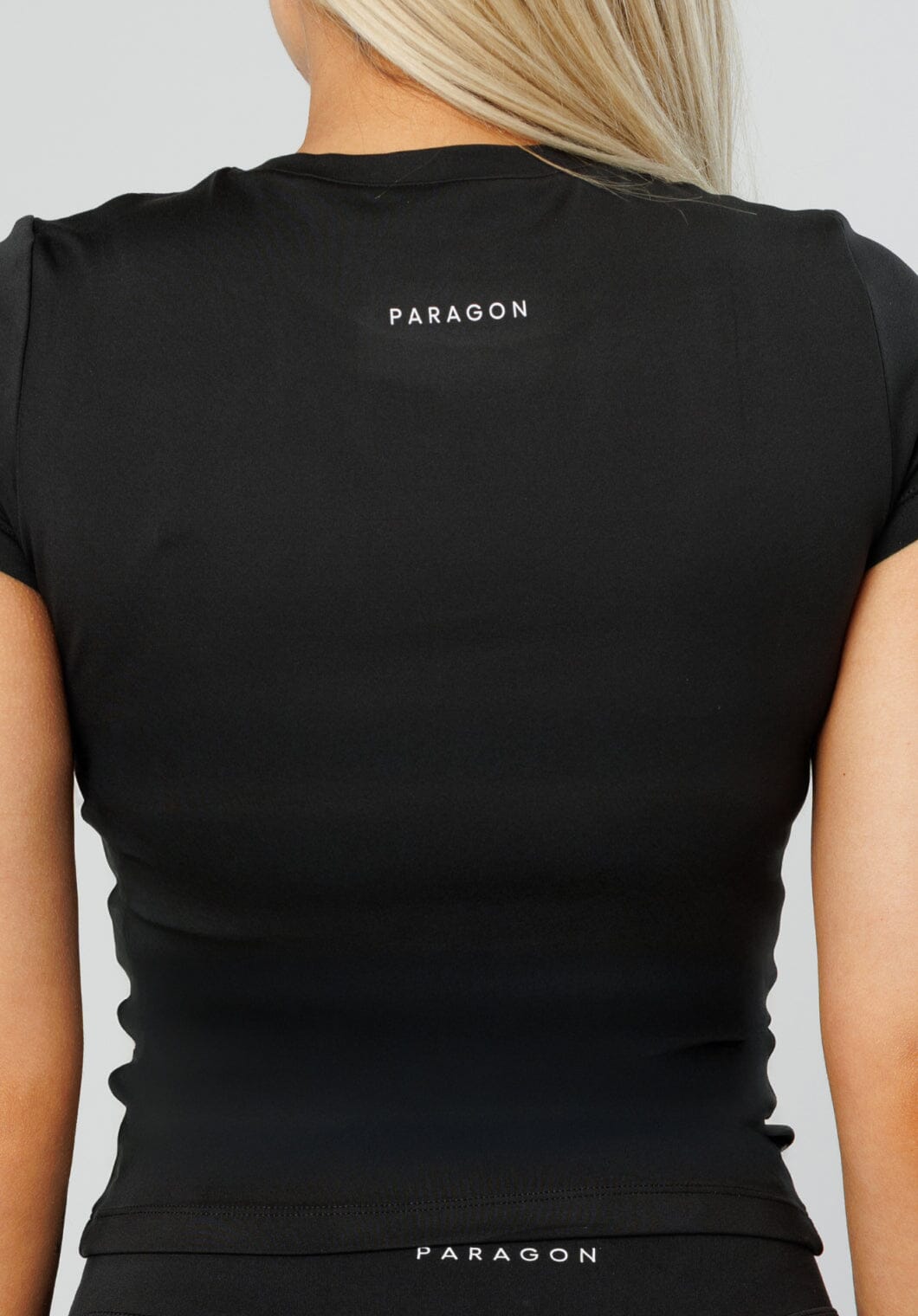 Reluna™ Full Length Short Sleeve Top Black