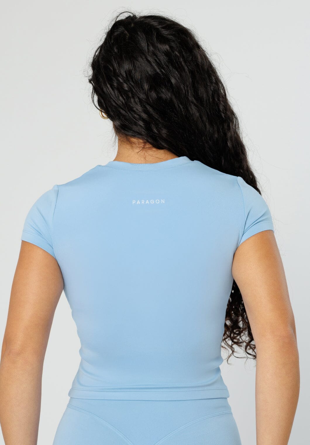 Reluna™ Full Length Short Sleeve Top French Blue