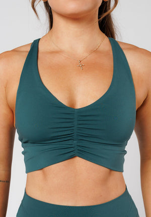 Reluna Ruched Sports Bra Ivy