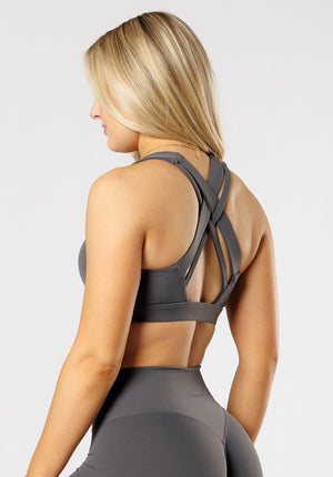 RecStretch™ Perform Sports Bra Carbon