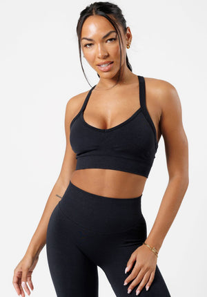 CurveFlex Rib Contour Seamless Bra Black