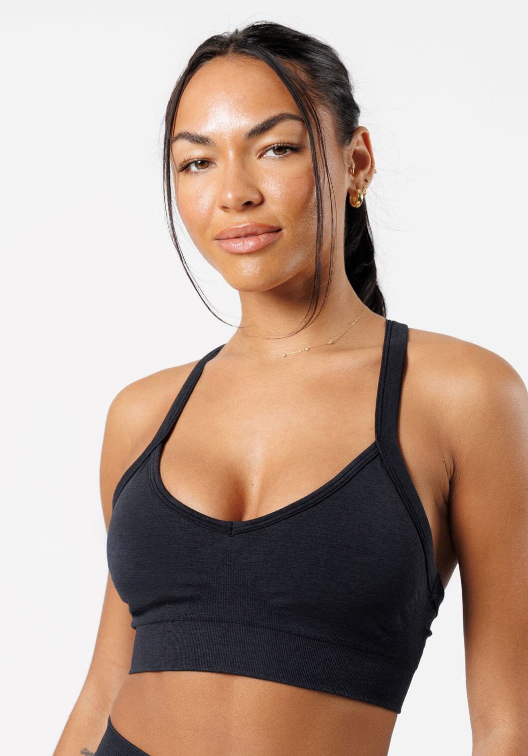 CurveFlex Rib Contour Seamless Bra Black