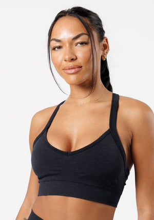 CurveFlex Rib Contour Seamless Bra Black