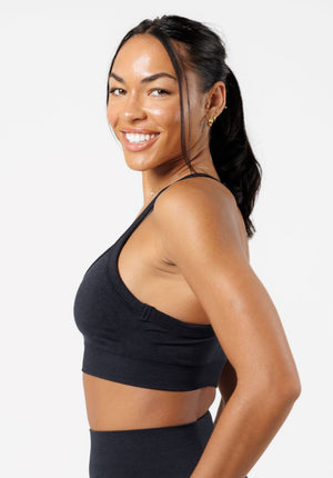CurveFlex Rib Contour Seamless Bra Black